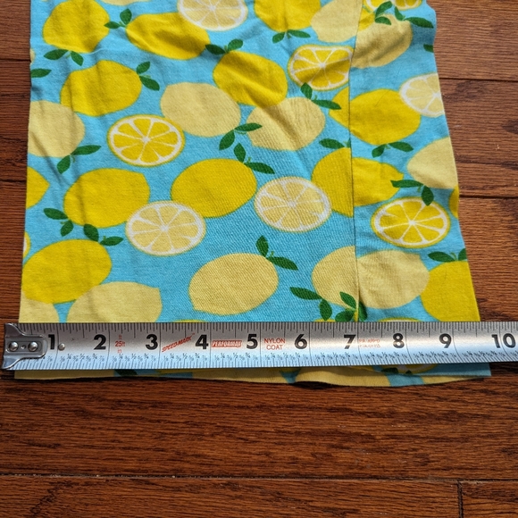 Lemon print pajama pants - lounge pants - yellow & blue - medium - cotton - Picture 5 of 8
